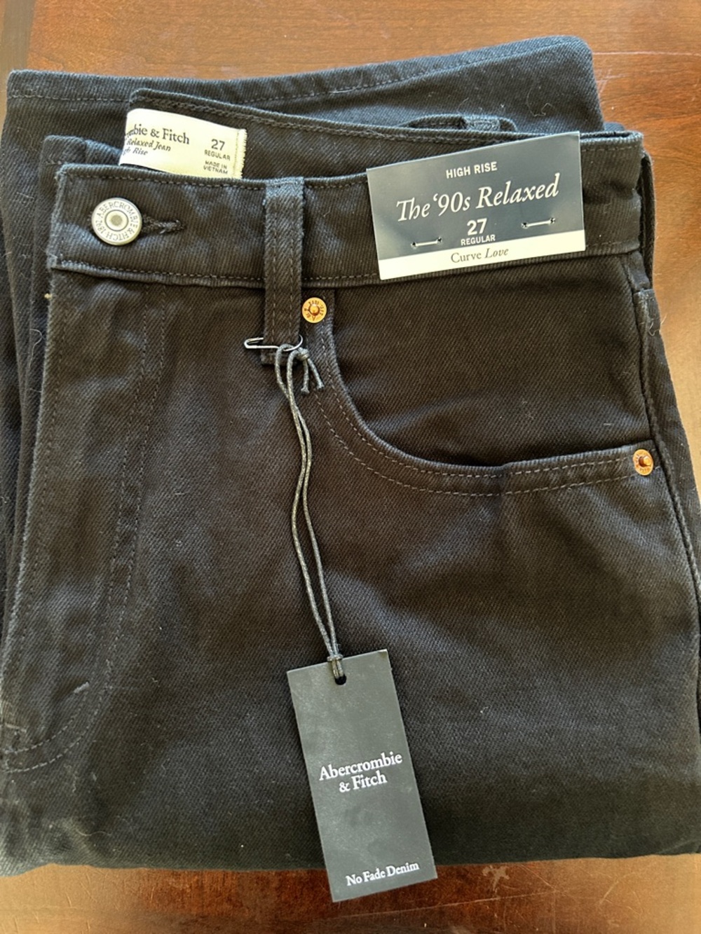 Abercrombie & Fitch High-Rise '90s Relaxed Jeans - Black